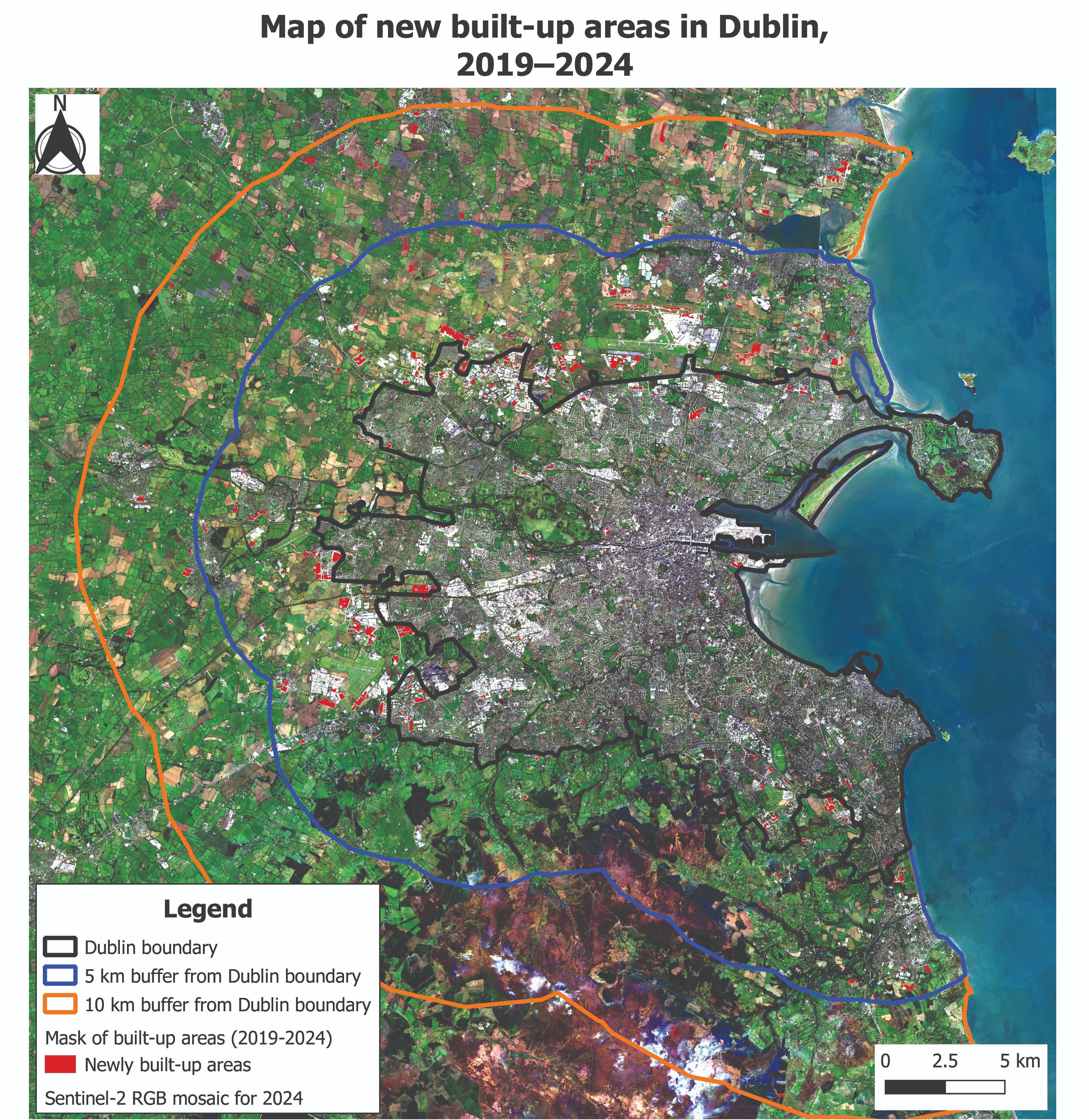 Built up areas dublin map