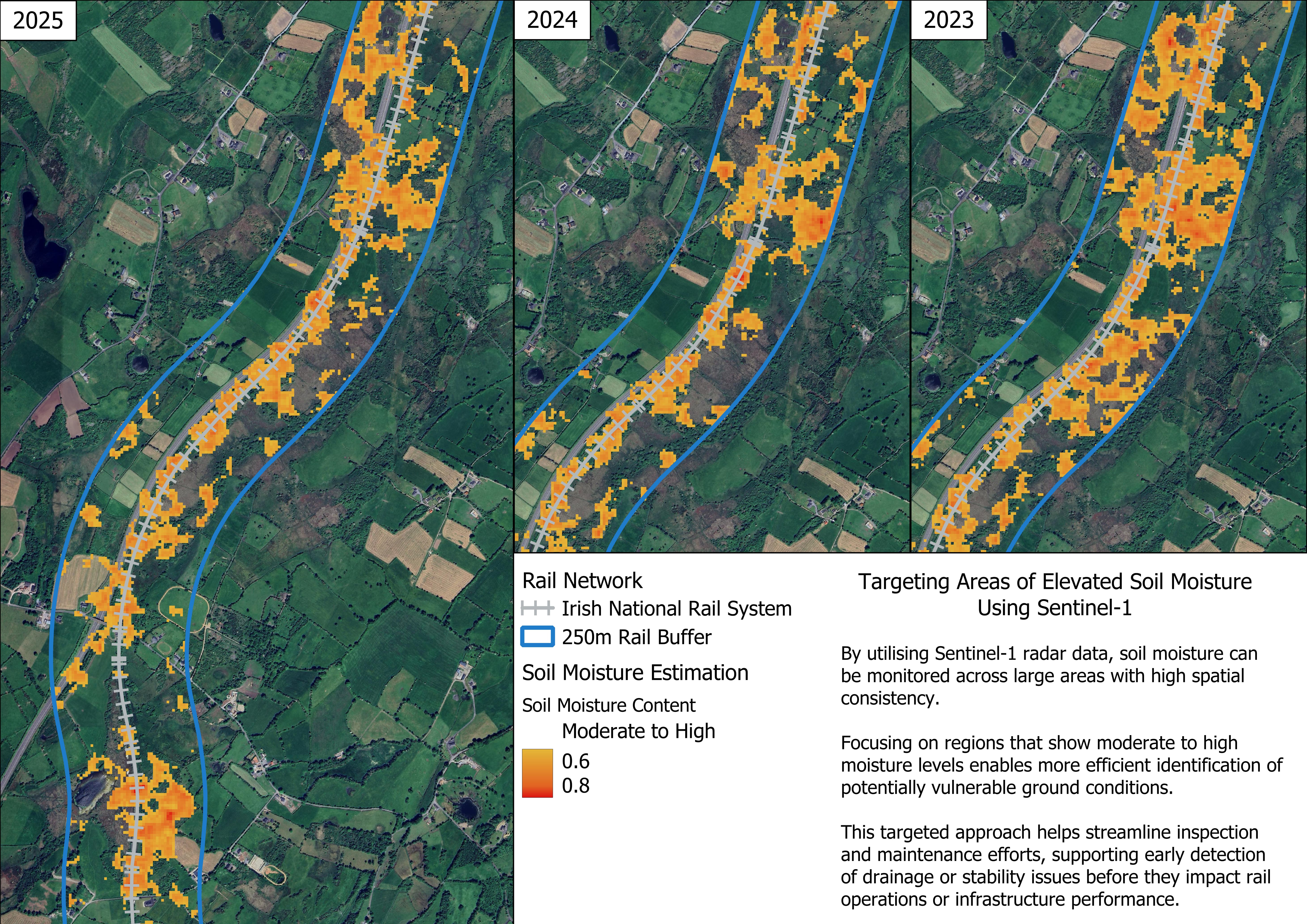 Soil moisture map Portlaoise