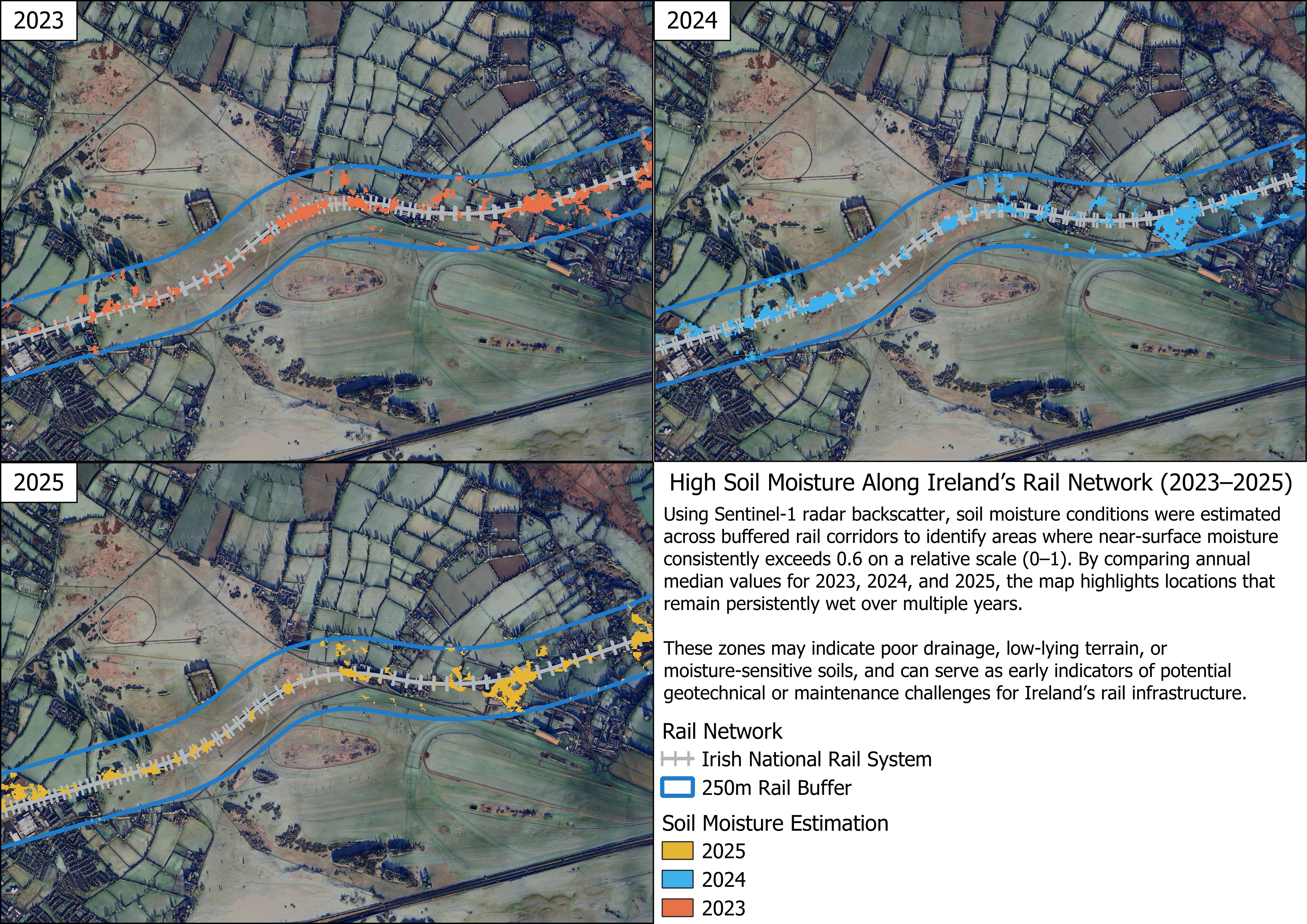 Soil moisture map intensity